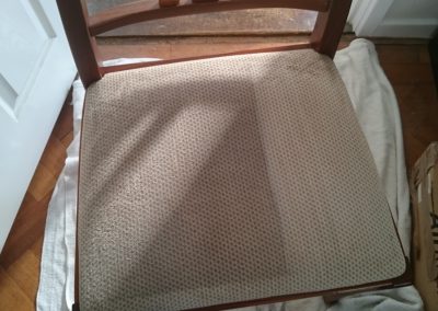 Dining chair cleaning.