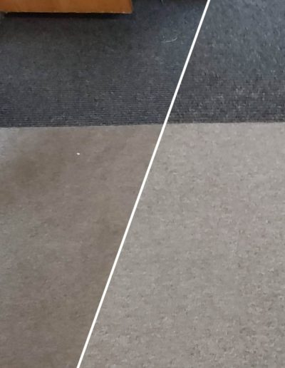 Office entrance carpet before and after cleaning