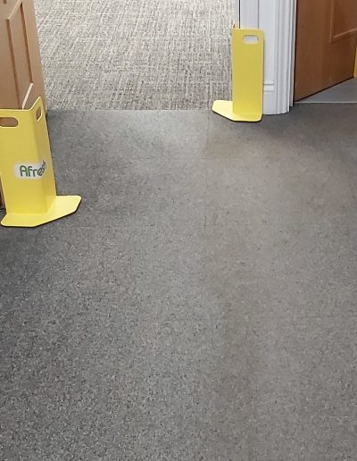 Protecting office doorways with corner guards