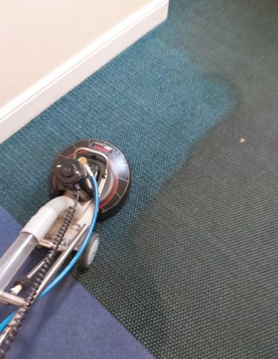 Deep cleaning heavily soiled commercial carpet